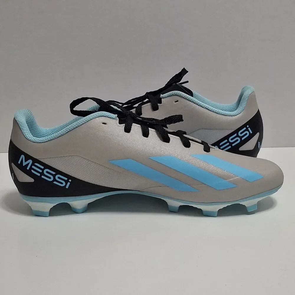Adidas X Crazyfast Messi.3 FG Soccer Cleats Silver/Blue IE4078 Men’s Size 7 1/2